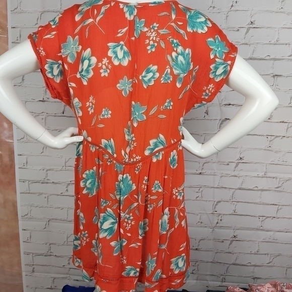 Patrons Of Peace Boho Floral Butterfly Sleeves Dress - Picture 3 of 8